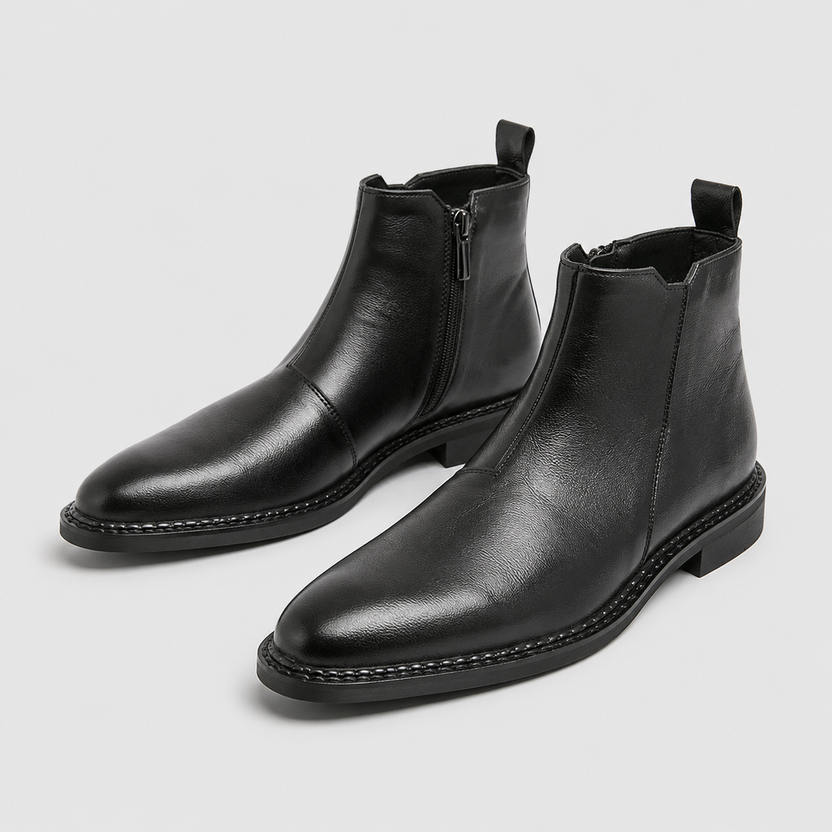 Men's Genuine Leather Pointed Toe Ankle Boots