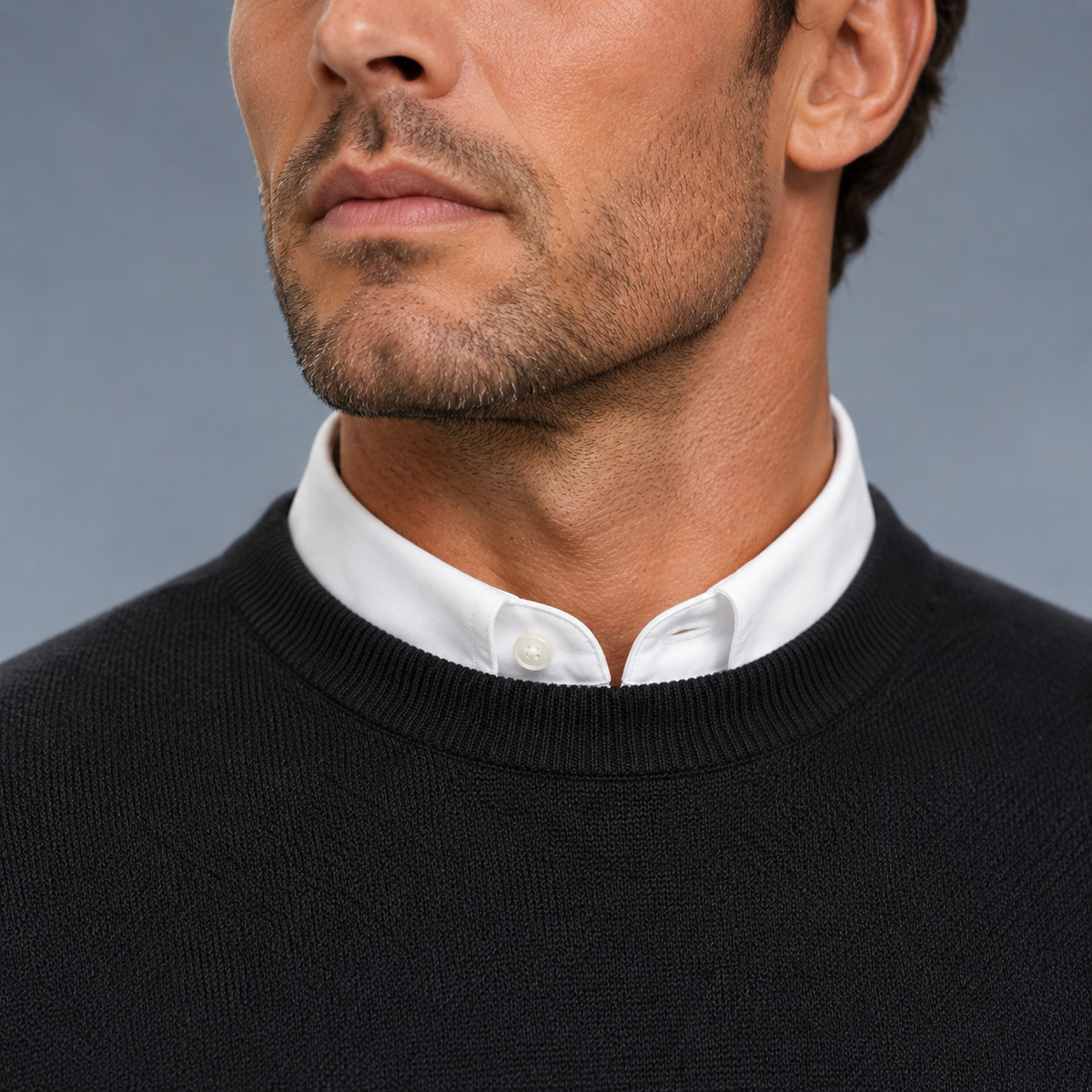 Men's Crew Neck Oversized Knit Pullover Jumper