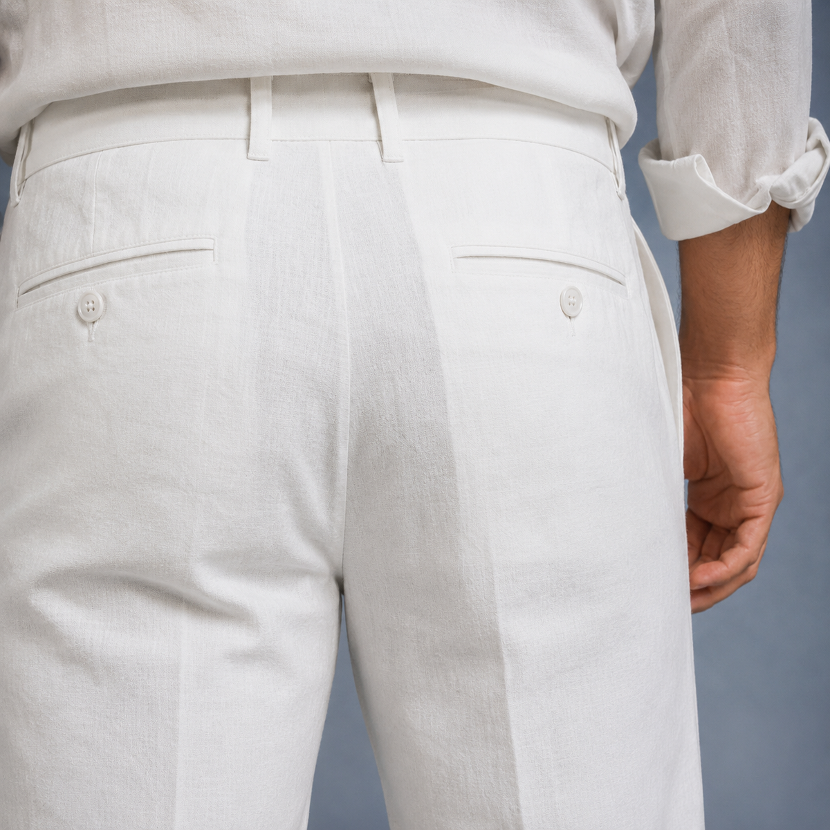 Men's Linen Straight Fit Knee Length Shorts