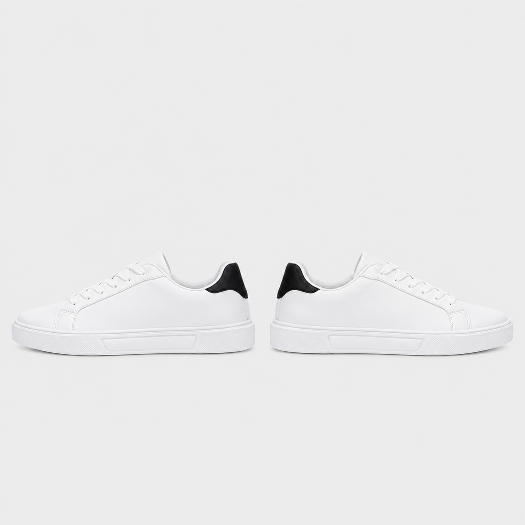Men's PU Leather Smart Casual White Sneakers