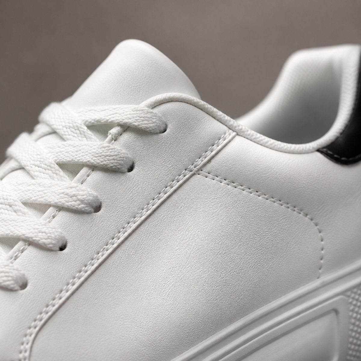 Men's PU Leather Smart Casual White Sneakers