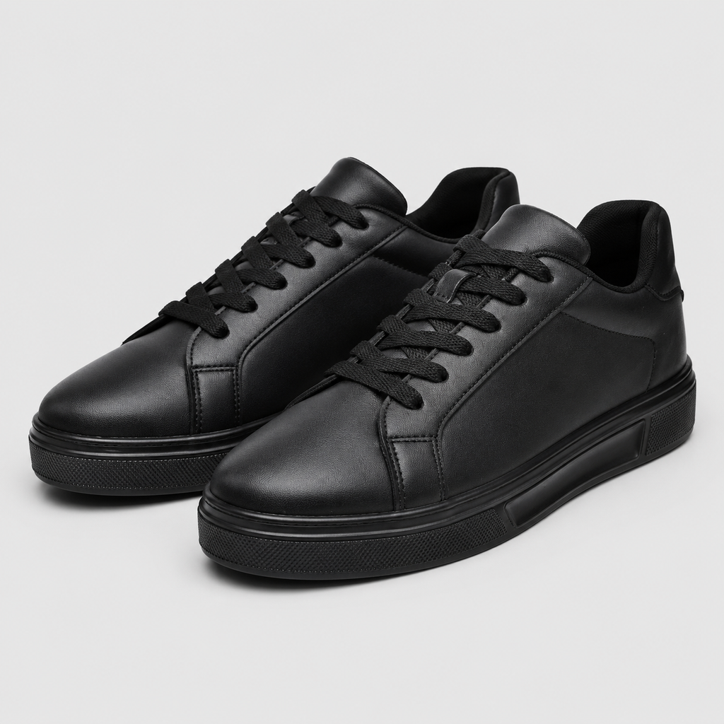 Men's PU Leather Smart Casual White Sneakers