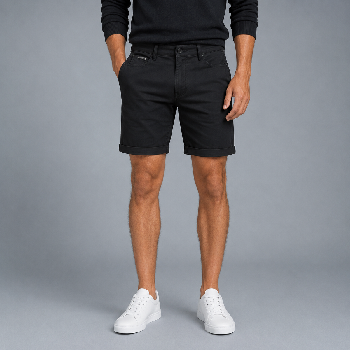 Men's Oversized Stretch Cotton Shorts