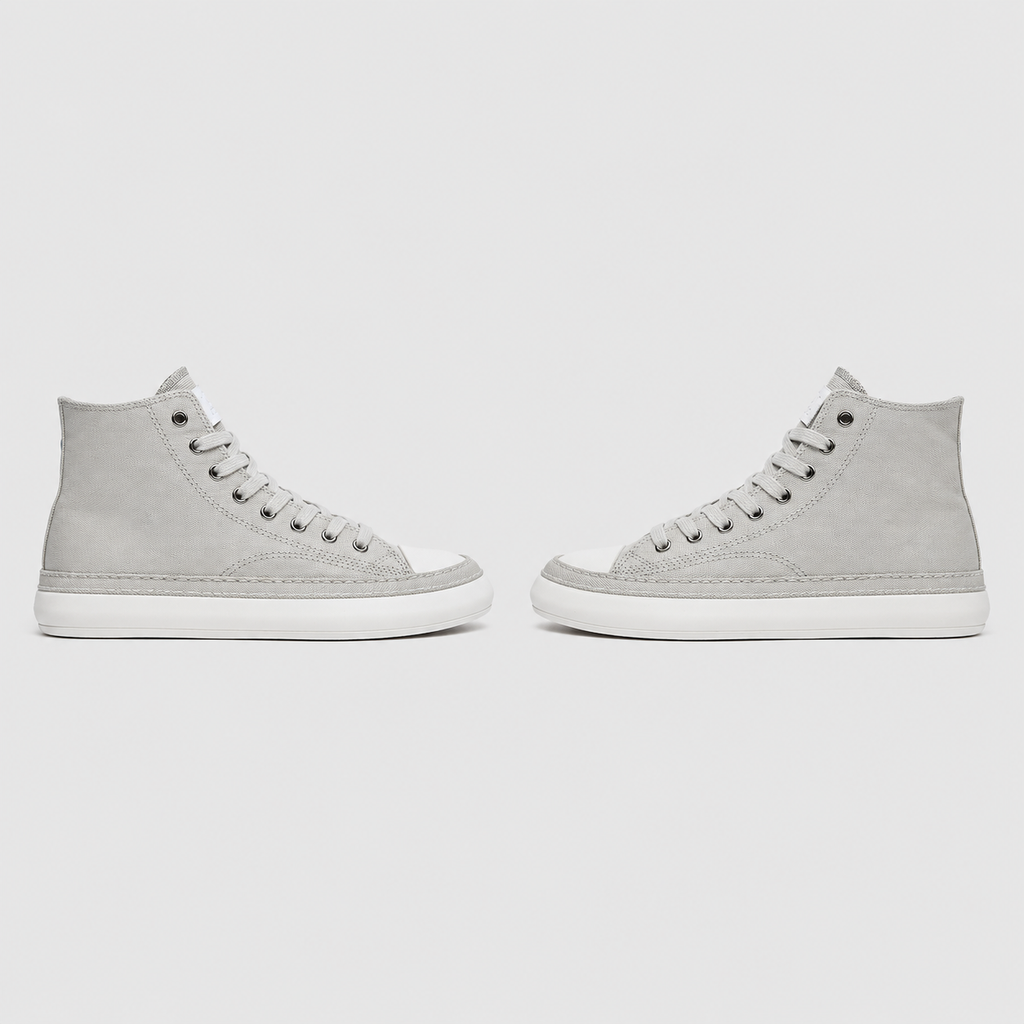 Men's High Top Canvas Vulcanised Sneakers