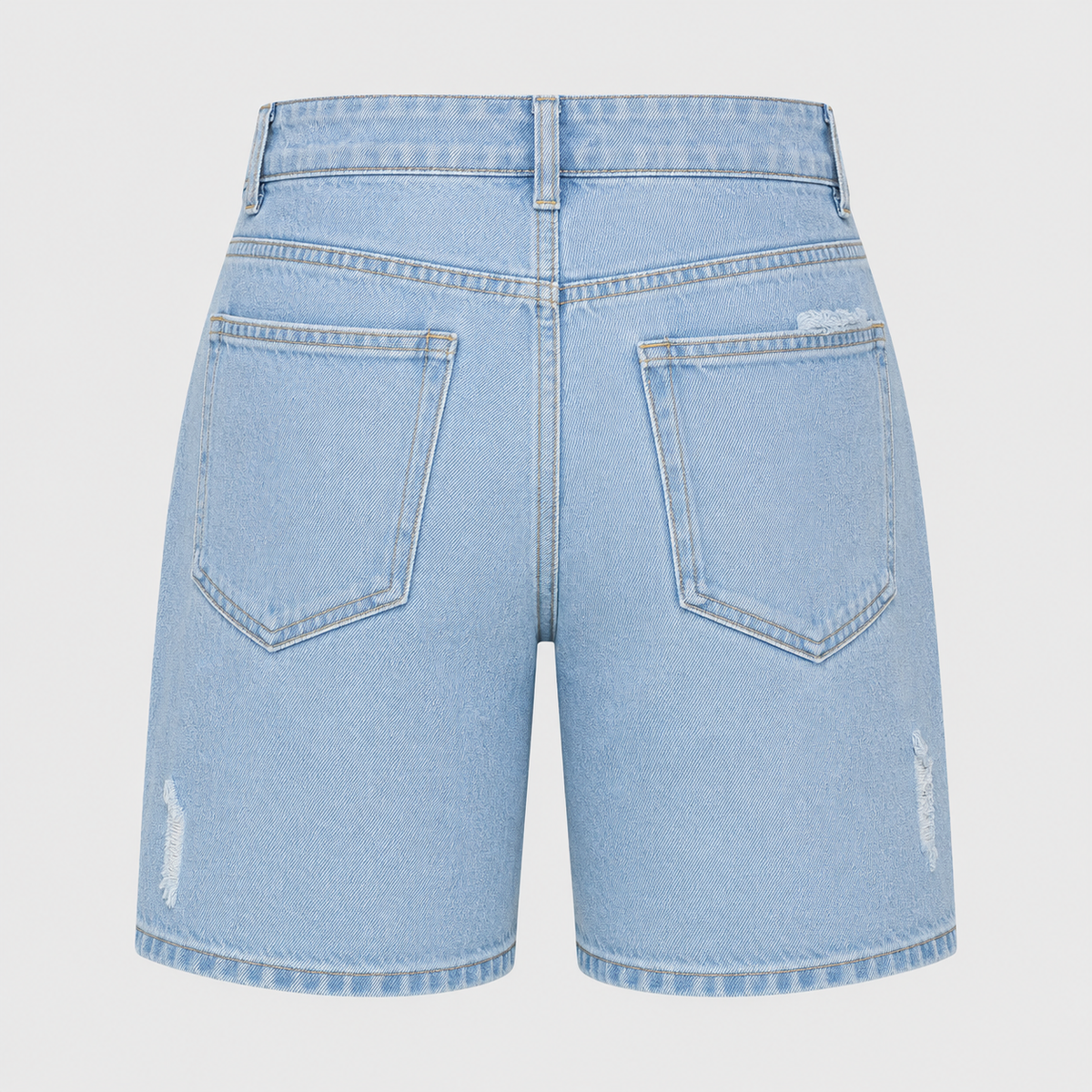 Men's Distressed Loose Straight Denim Shorts