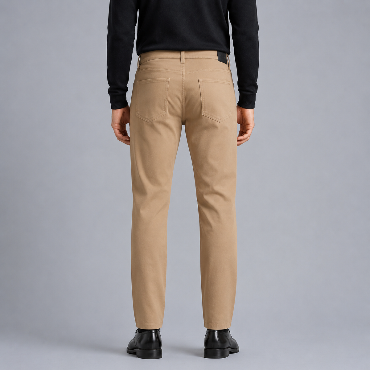 Men's Slim Fit Cotton Formal Zip Pocket Trousers