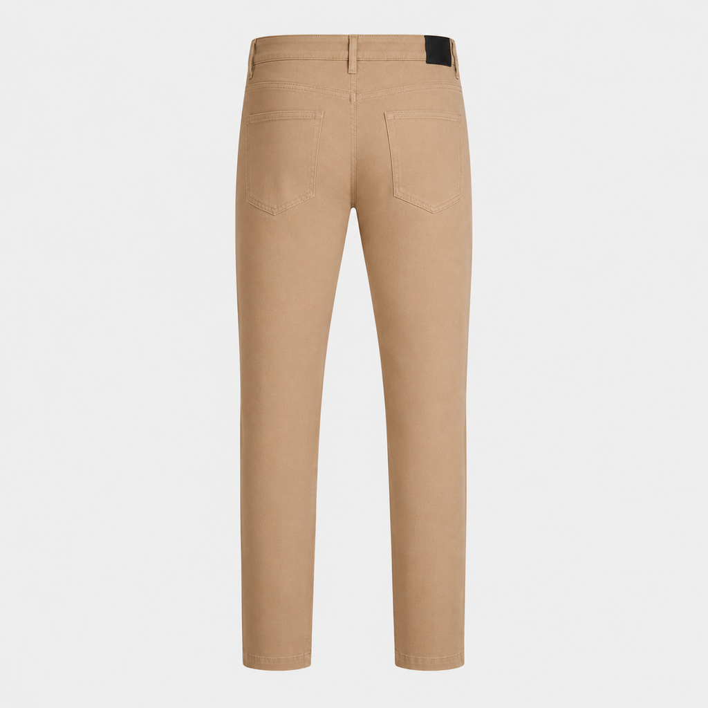 Men's Slim Fit Cotton Formal Zip Pocket Trousers