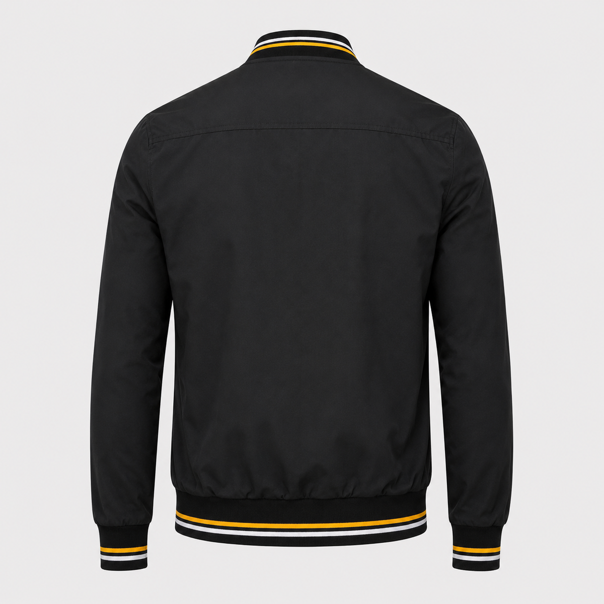 Men's Slim Fit Solid Bomber Baseball Jacket
