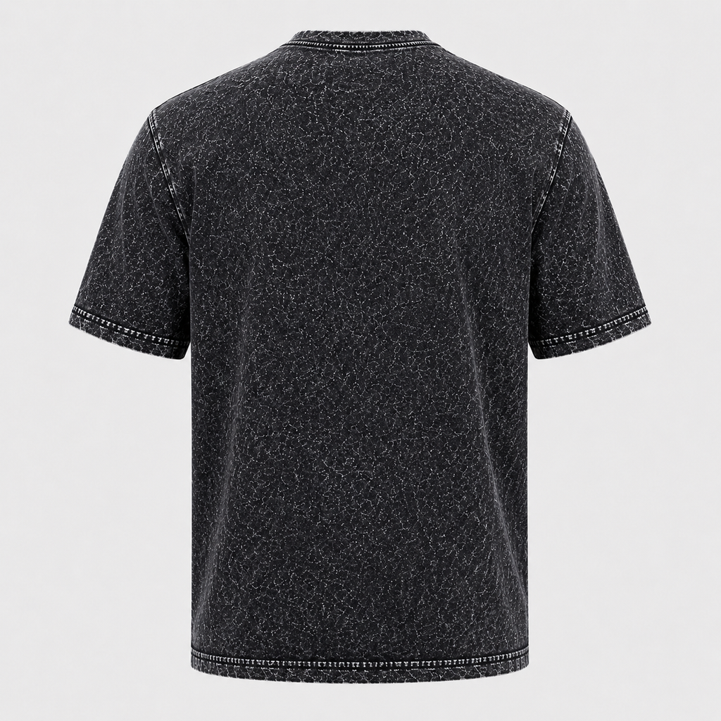 Men's 100% Cotton Wash Crew Neck T-Shirt