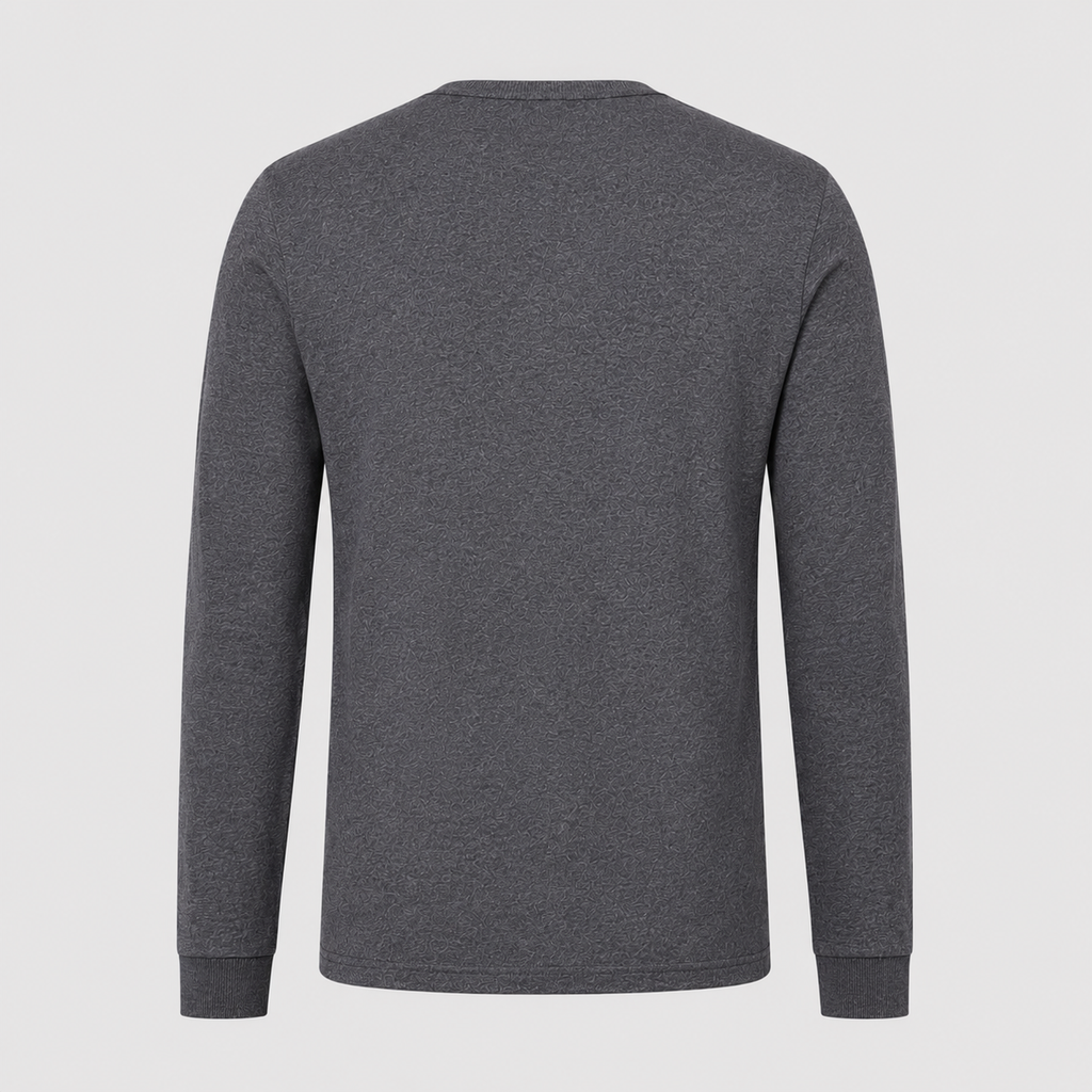 Men's 100% Cotton Letter Print Long Sleeve Tee