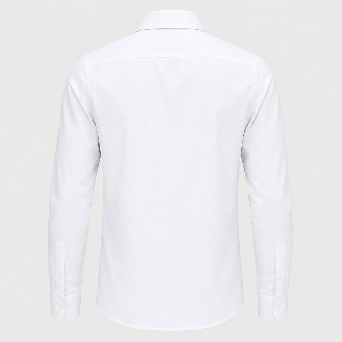 Men's 100% Cotton White Regular Fit Dress Shirt
