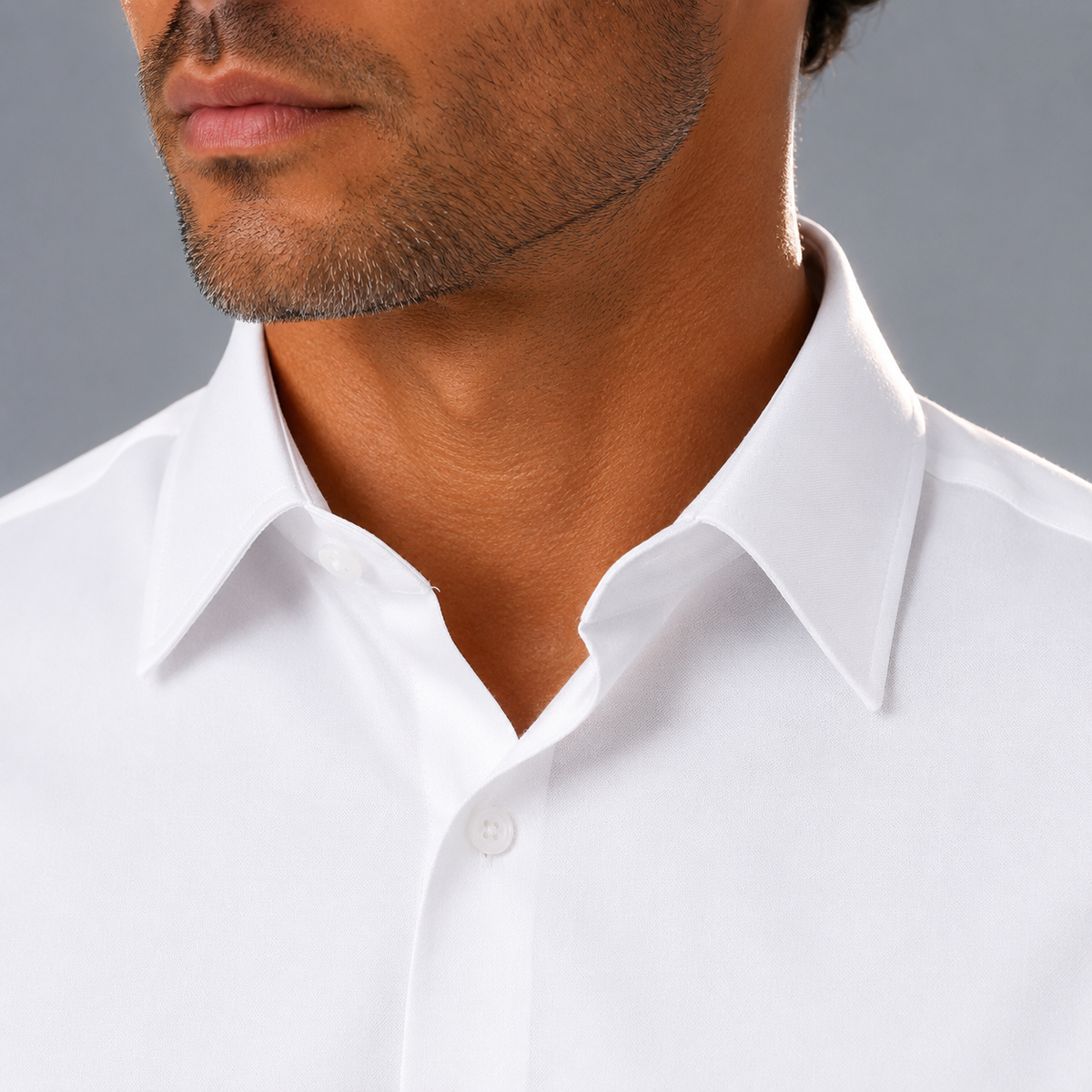 Men's 100% Cotton White Regular Dress Shirt