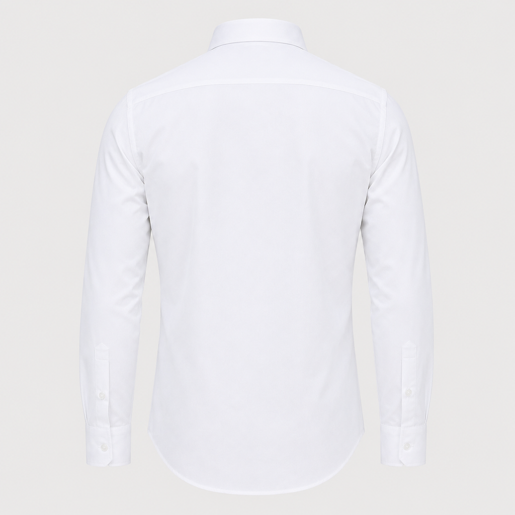 Men's 100% Cotton White Regular Dress Shirt