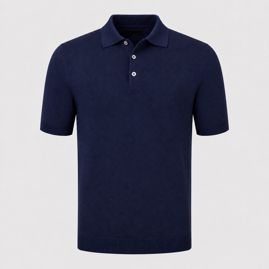 Men's Merino Knit Polo Shirt Relaxed Fit