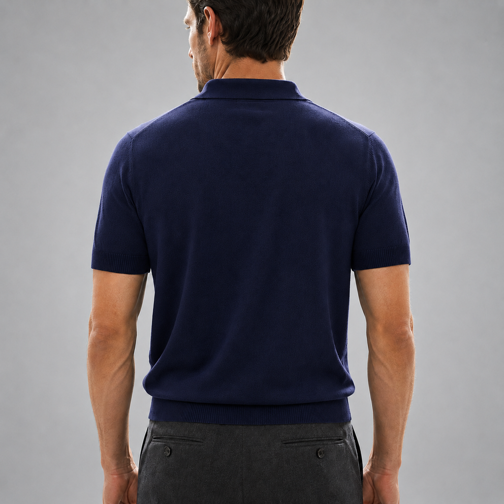 Men's Merino Knit Polo Shirt Relaxed Fit