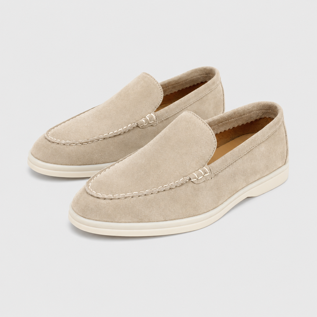Men's Leather Flat Loafers Smart Walking Shoes
