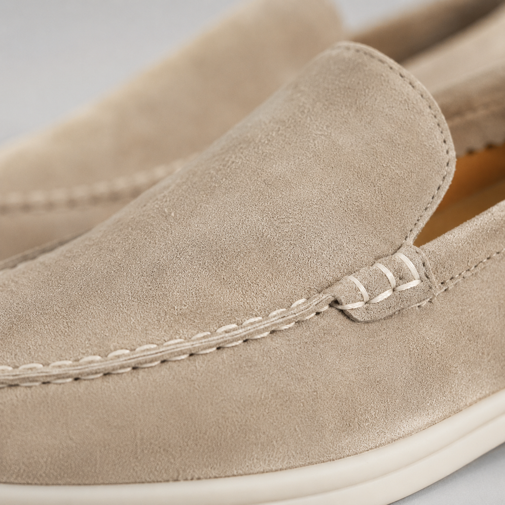 Men's Leather Flat Loafers Smart Walking Shoes