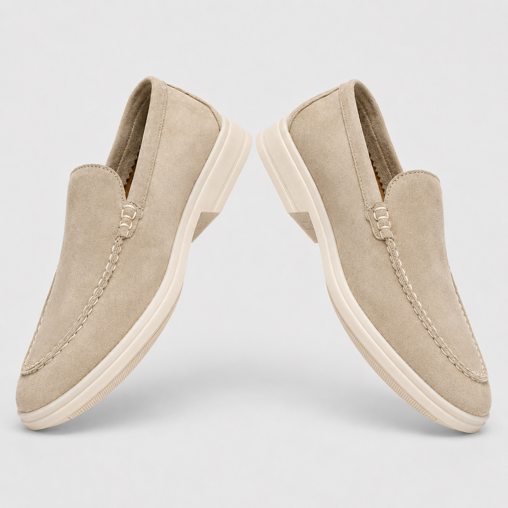 Men's Leather Flat Loafers Smart Walking Shoes