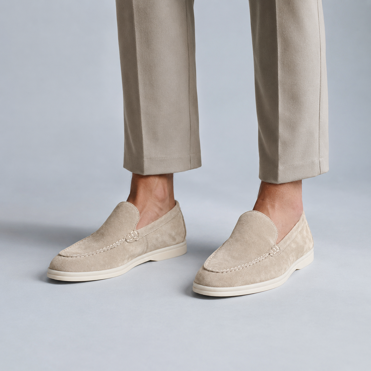 Men's Leather Flat Loafers Smart Walking Shoes