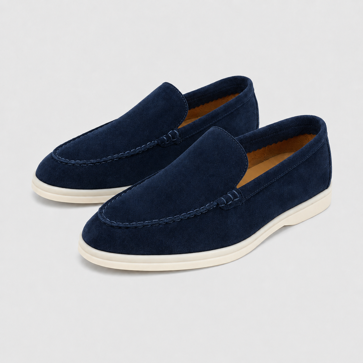 Men's Leather Flat Loafers Smart Walking Shoes