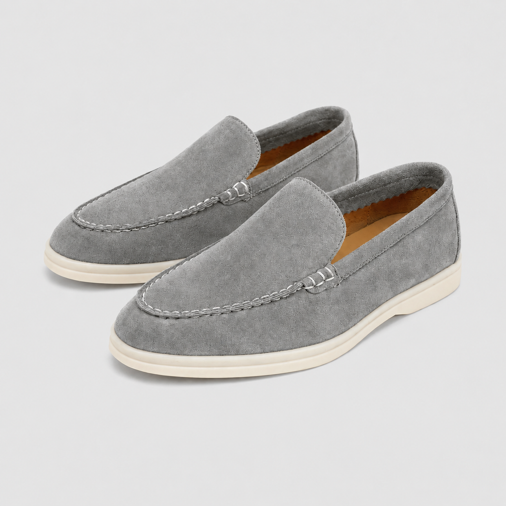 Men's Leather Flat Loafers Smart Walking Shoes