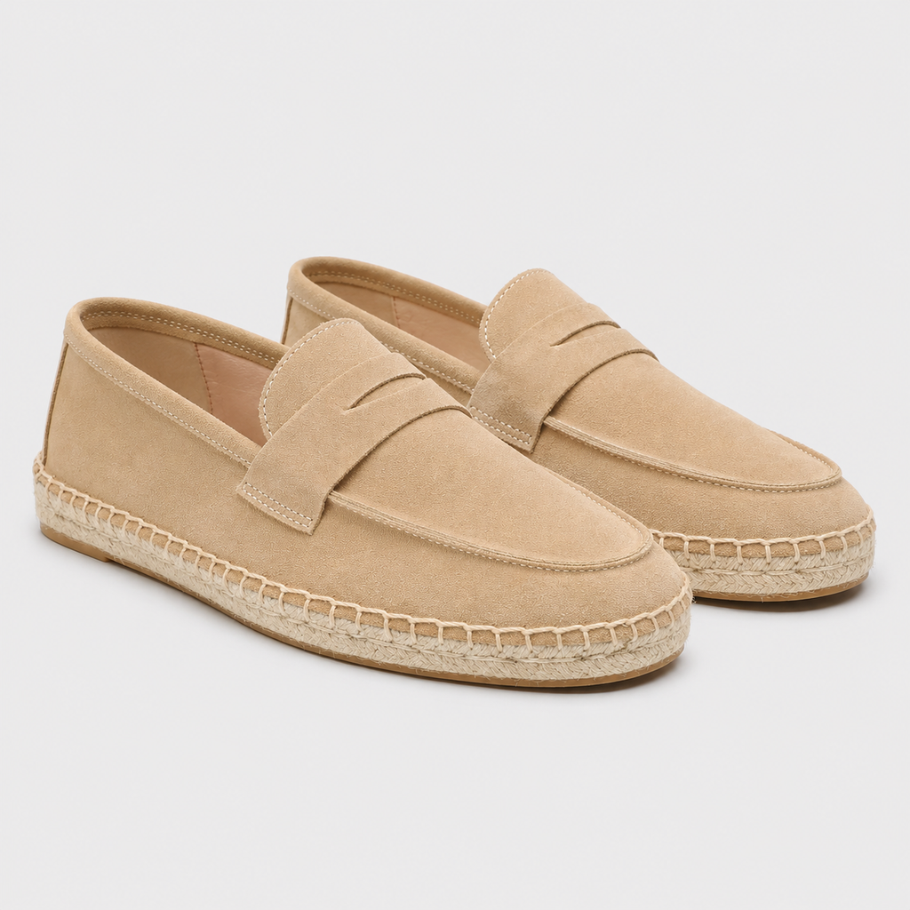 Men's Suede Espadrille Loafers