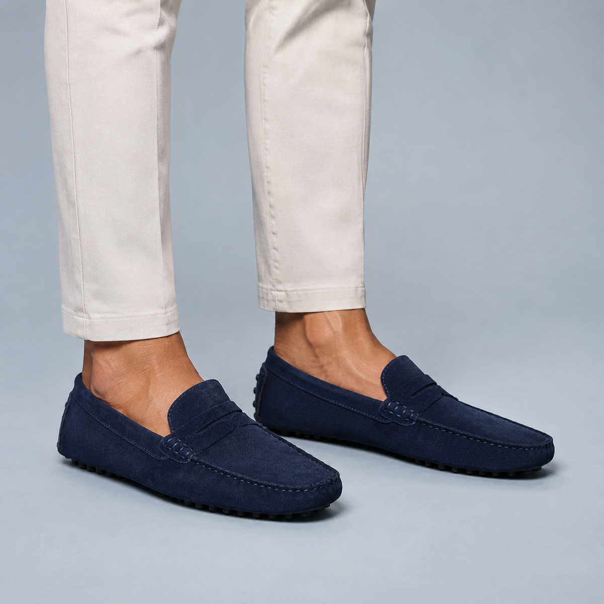 Men's Suede Leather Slip-On Loafers