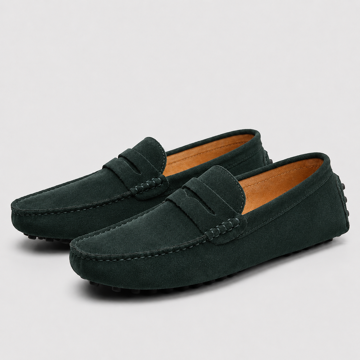 Men's Suede Leather Slip-On Loafers
