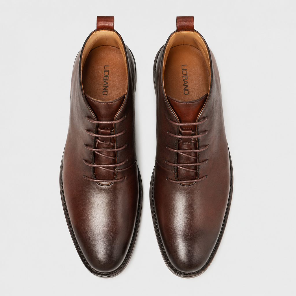 Men's Leather Lace-Up Ankle Boots Smart Fit