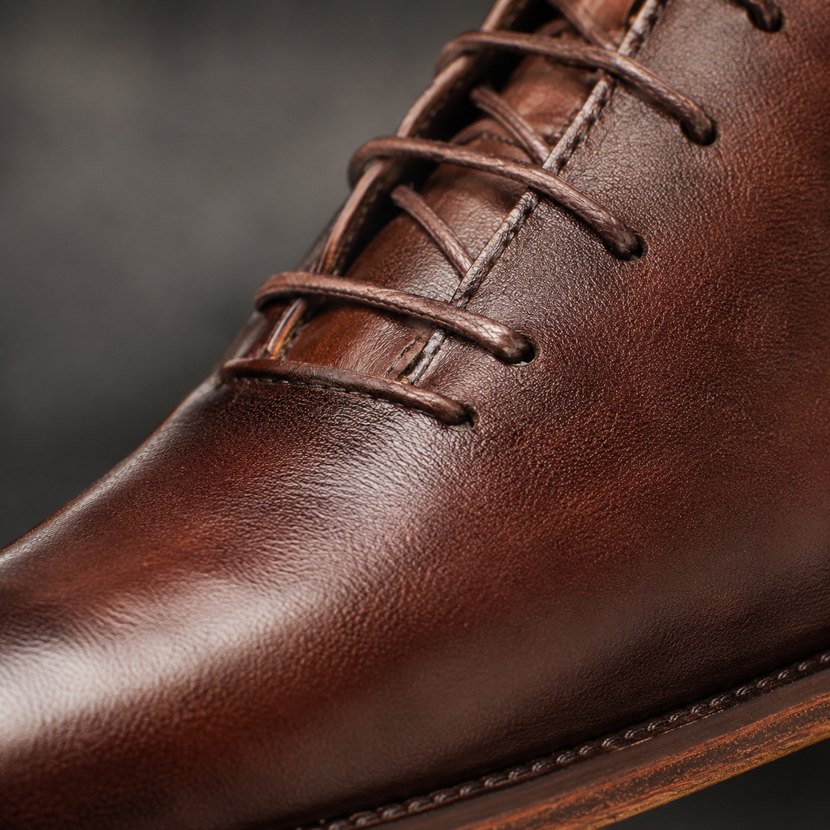 Men's Leather Lace-Up Ankle Boots Smart Fit