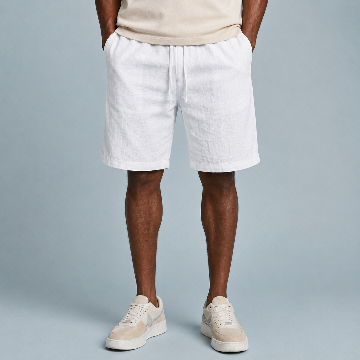 Men's Linen Cotton Loose Shorts