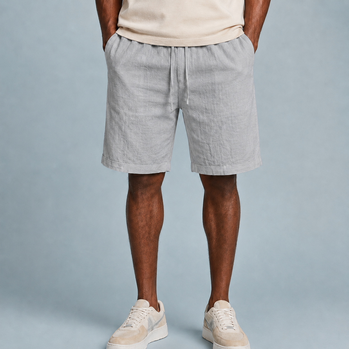 Men's Linen Cotton Loose Shorts