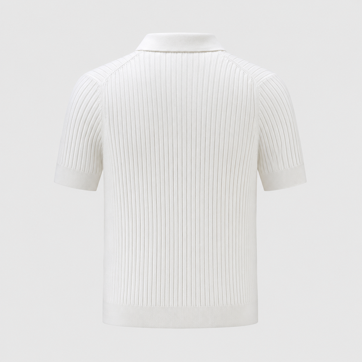 Men's Summer Knit Polo Shirt Fit Sleeve