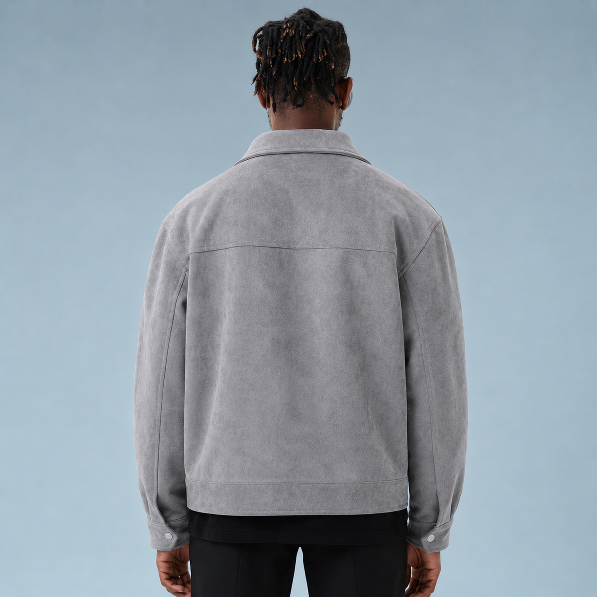 Men's Oversized Suede Zip Jacket