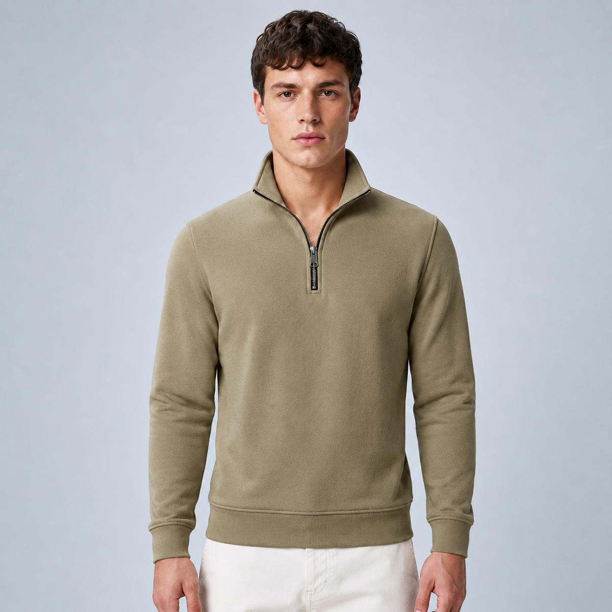 Men's Quarter-Zip Pullover Sweatshirt