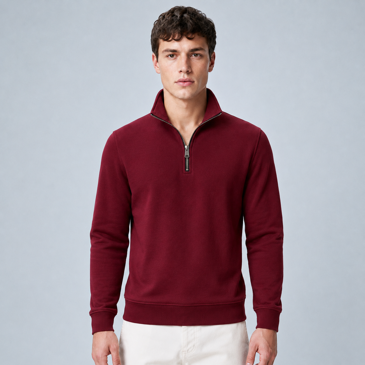Men's Quarter-Zip Pullover Sweatshirt