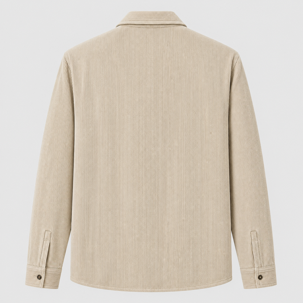 Men's Slim Fit Corduroy Button-Down Shirt