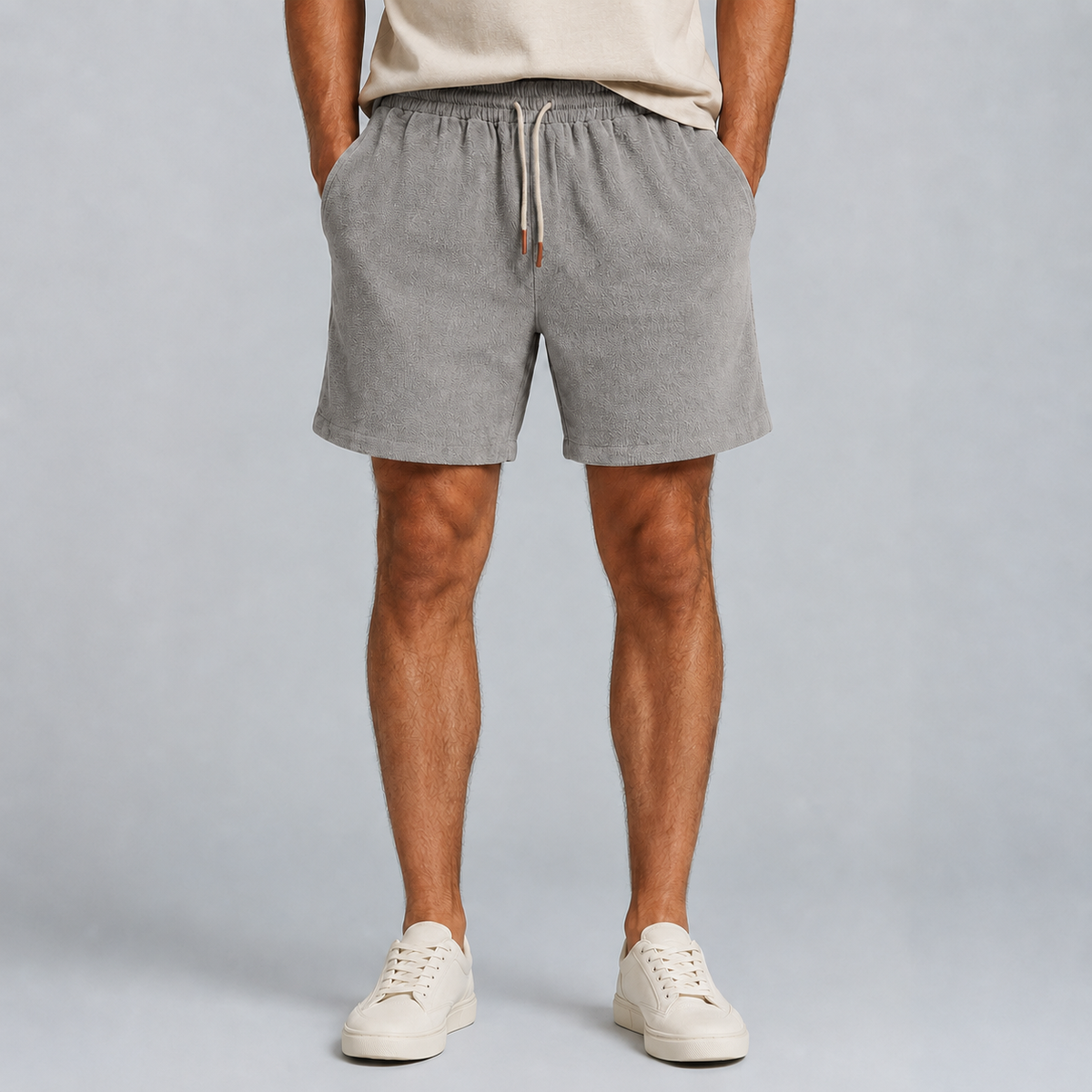 Men's Linen Cotton Loose Fit Shorts