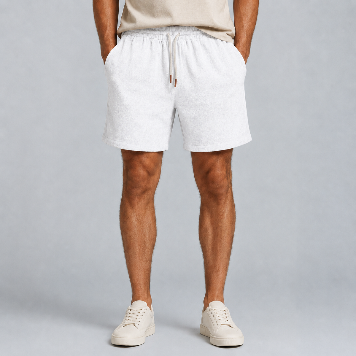 Men's Linen Cotton Loose Fit Shorts