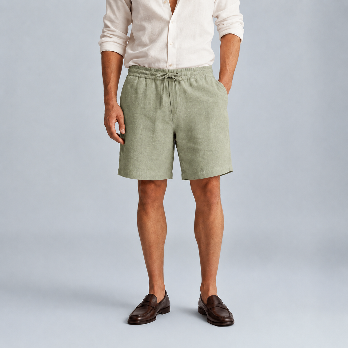 Men's Linen Solid Colour Lightweight Shorts