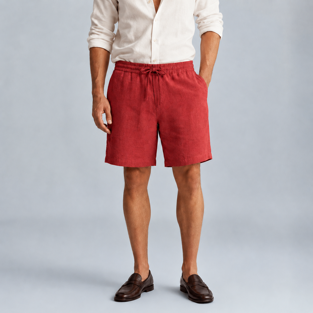 Men's Linen Solid Colour Lightweight Shorts