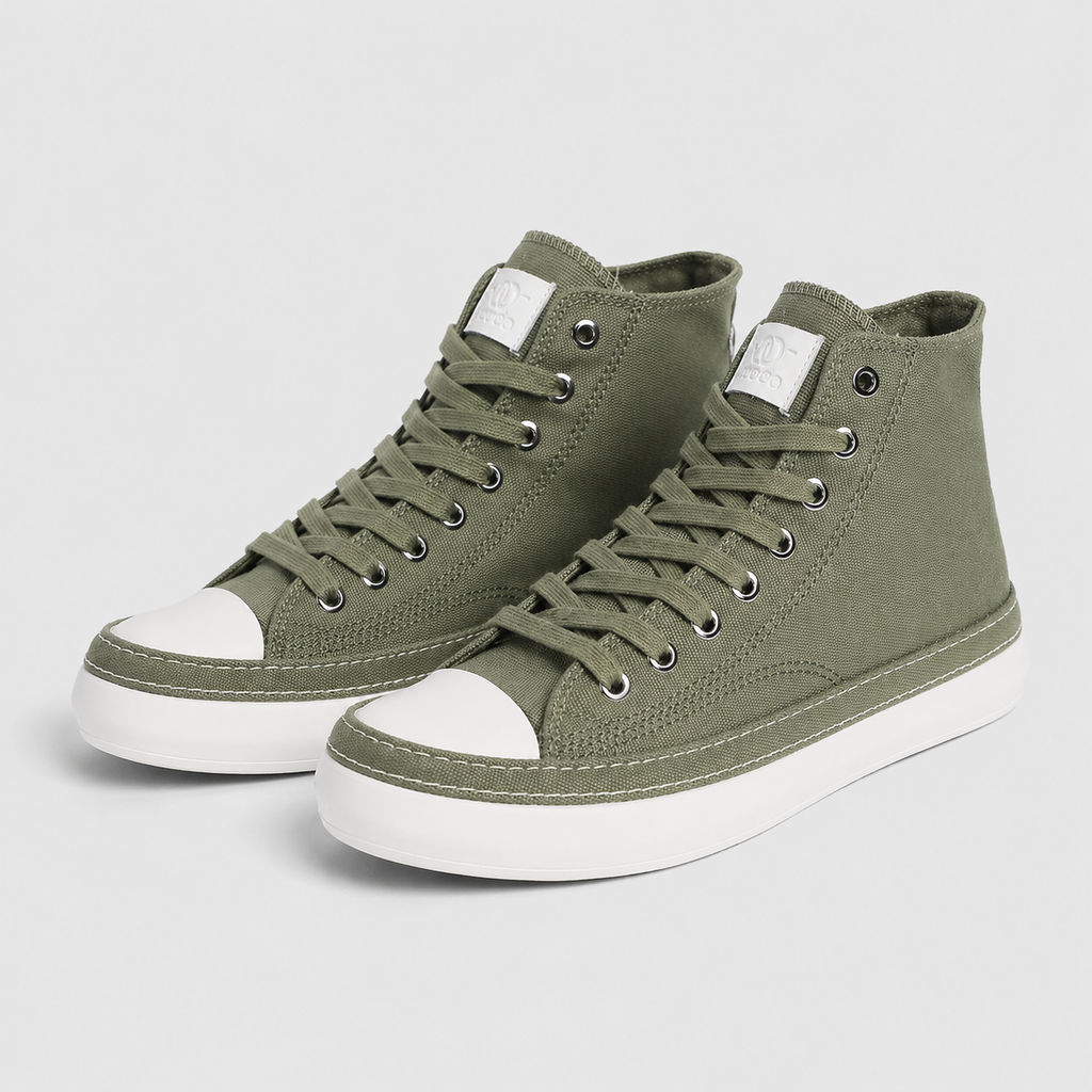 Men's High Top Canvas Vulcanised Sneakers