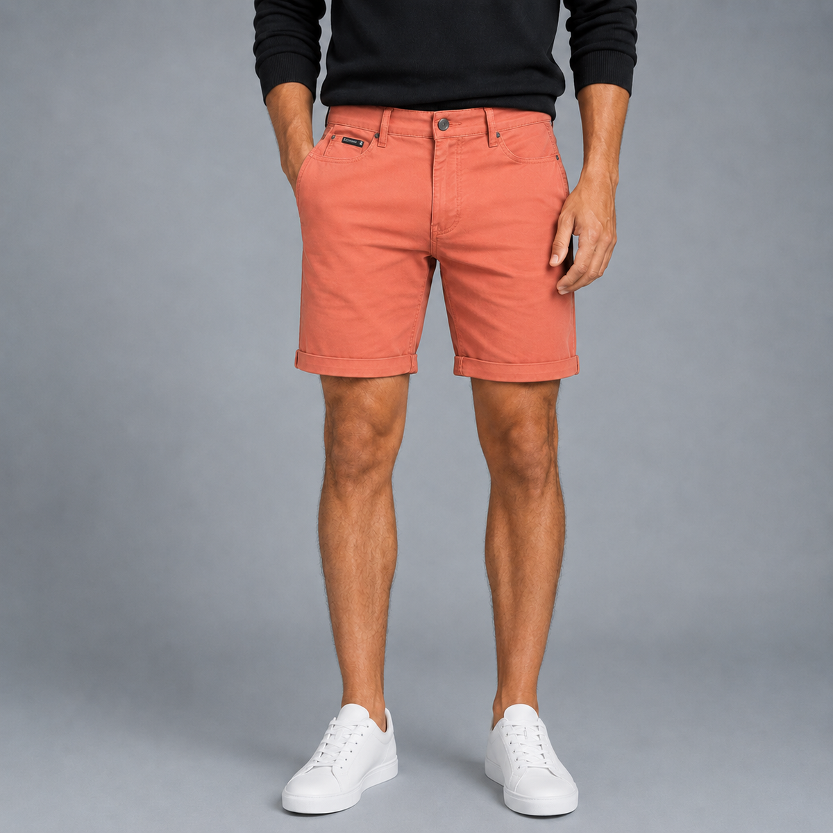 Men's Oversized Stretch Cotton Shorts