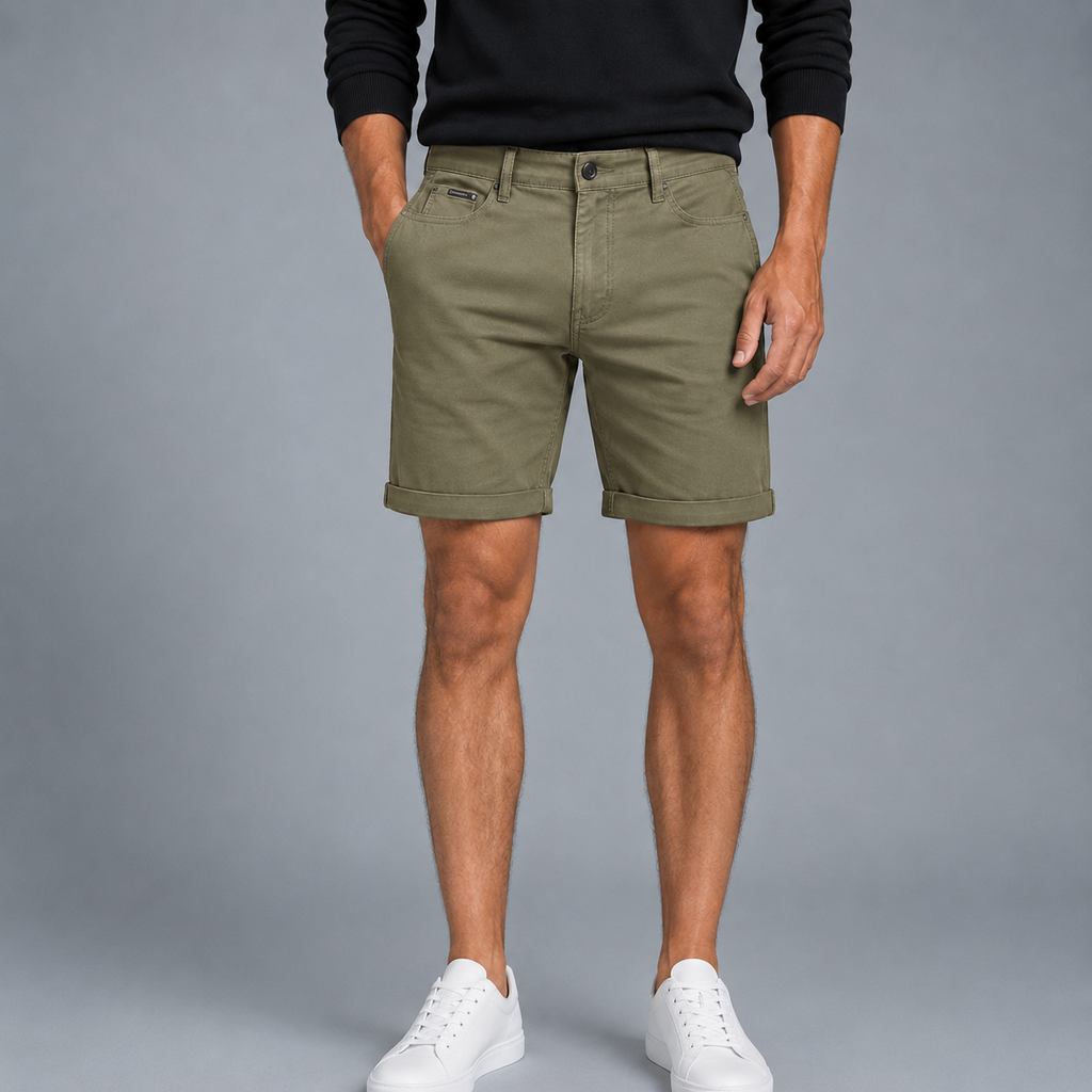 Men's Oversized Stretch Cotton Shorts