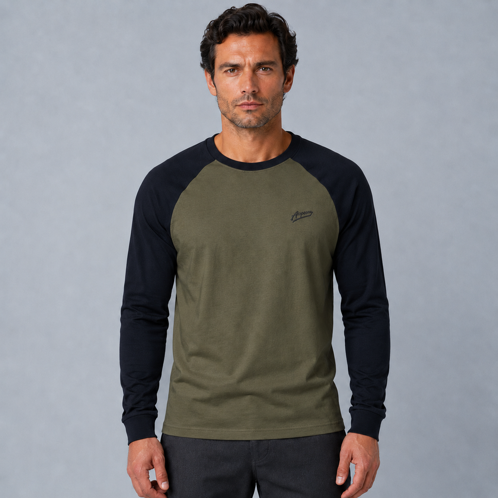Men's Raglan Sleeve Contrast Baseball T-Shirt