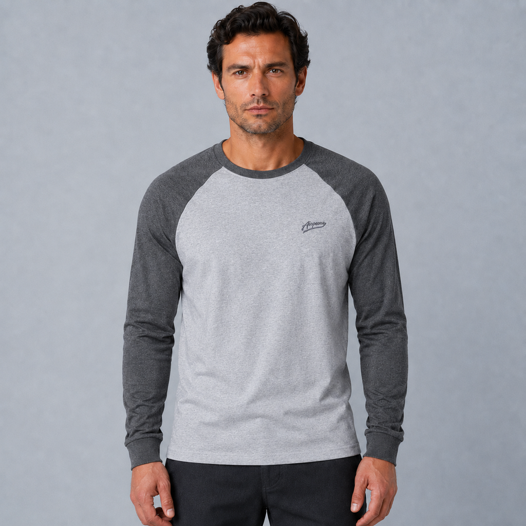 Men's Raglan Sleeve Contrast Baseball T-Shirt