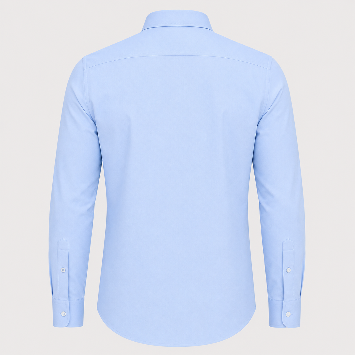Men's 100% Cotton Blue Regular Fit Dress Shirt Black Canvas