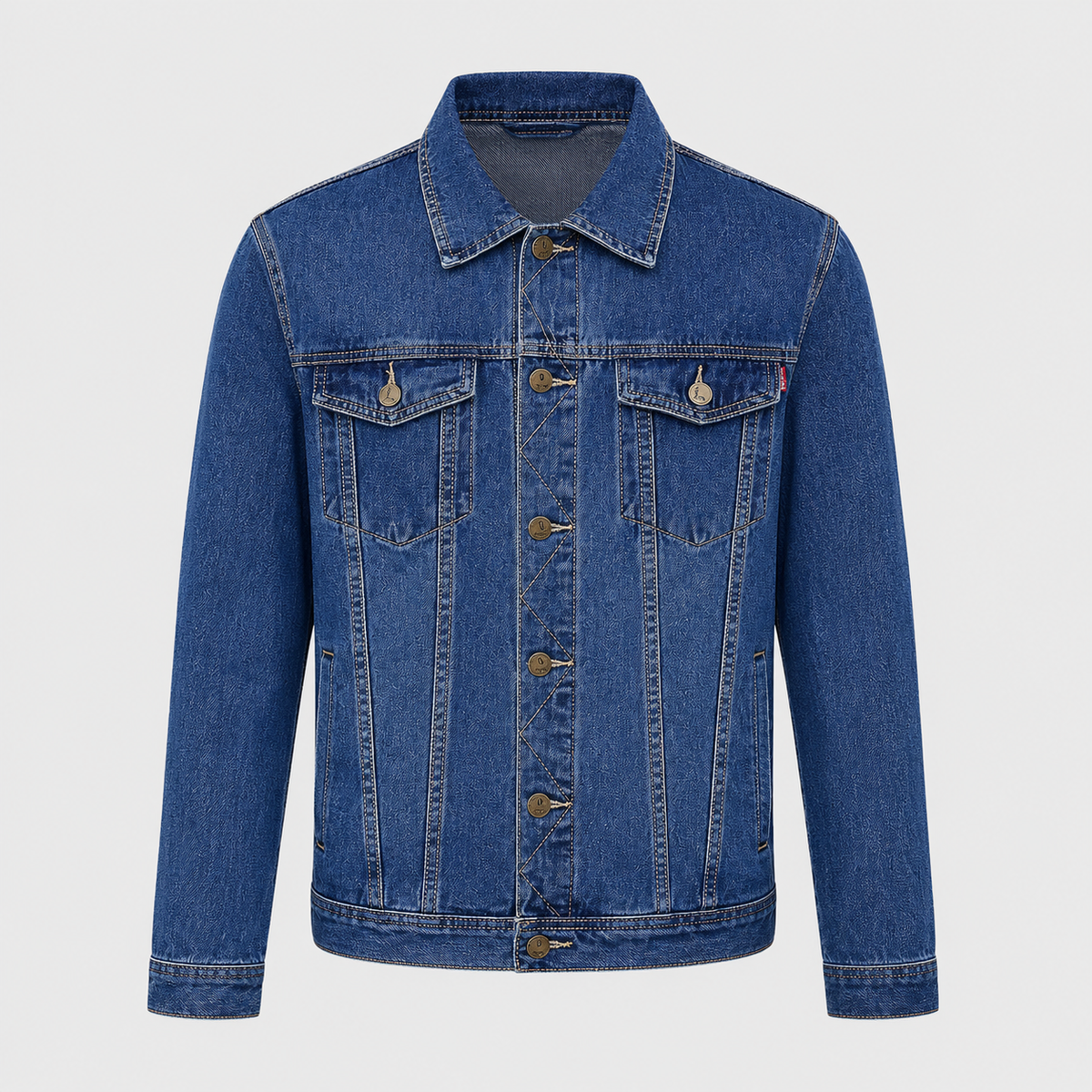 Men's Classic Cotton Denim Jacket Black Canvas