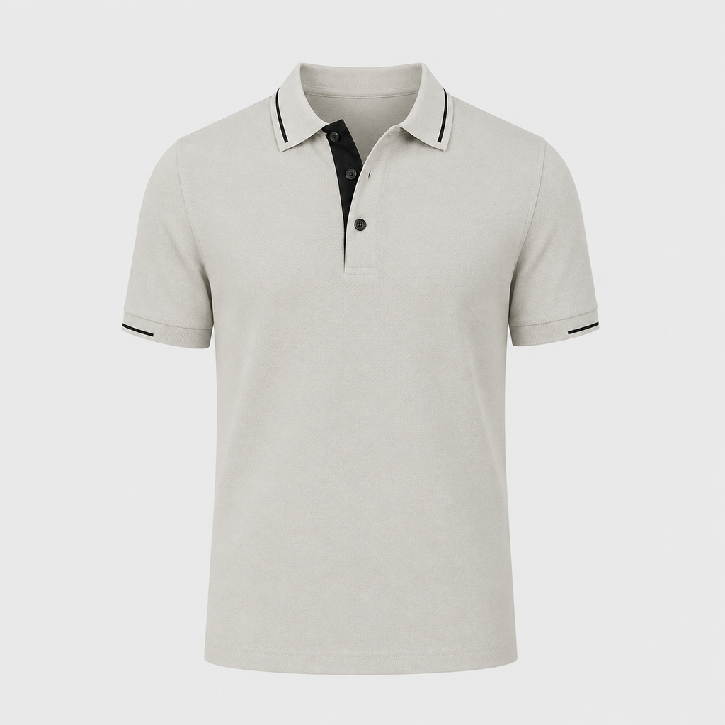 Men's Classic Fit Short Sleeve Polo Shirt Black Canvas