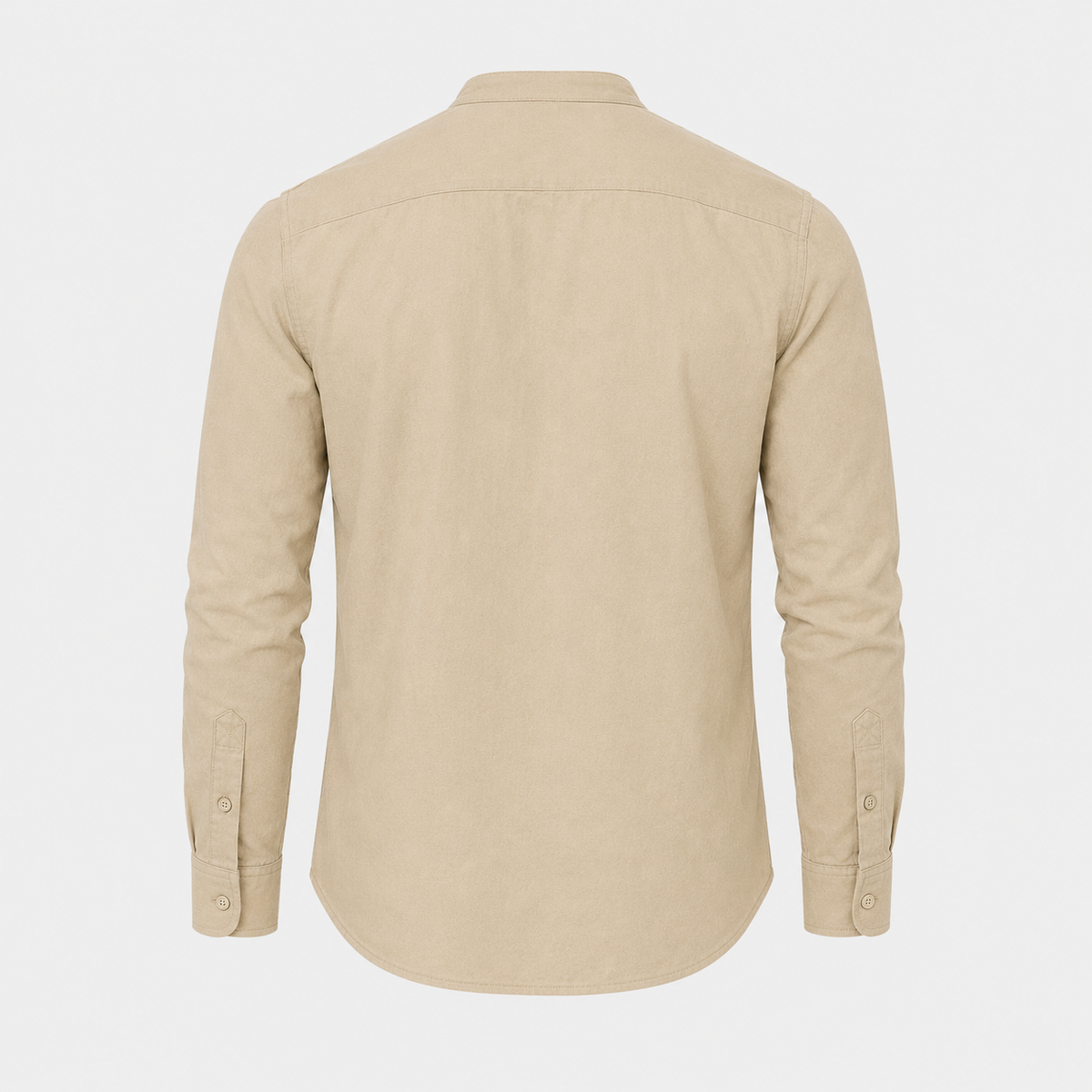 Men's Cotton Button-Down Long Sleeve Shirt Black Canvas